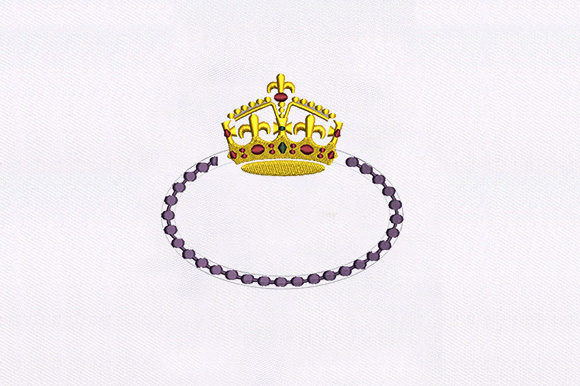 Golden Crown: A Premium Embroidery Design for Small Shop Success