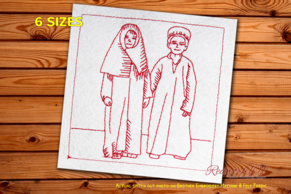 Muslim Girl and Boy Bluework – Design Review for Sellers