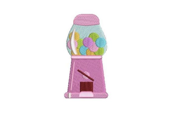 Pink Gumball Machine Embroidery