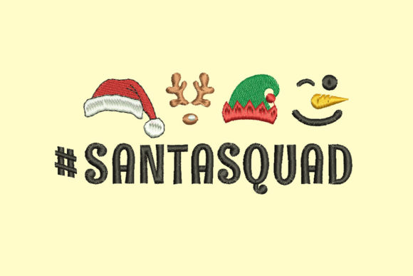 Santa Squad Embroidery Design