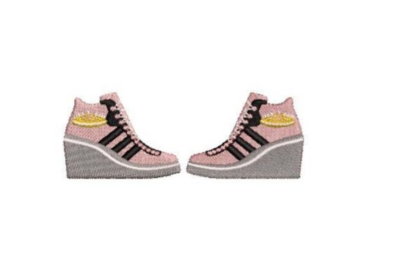 Shoes with Tiara Embroidery Design