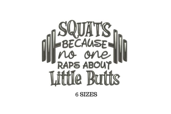 Squats Embroidery Design