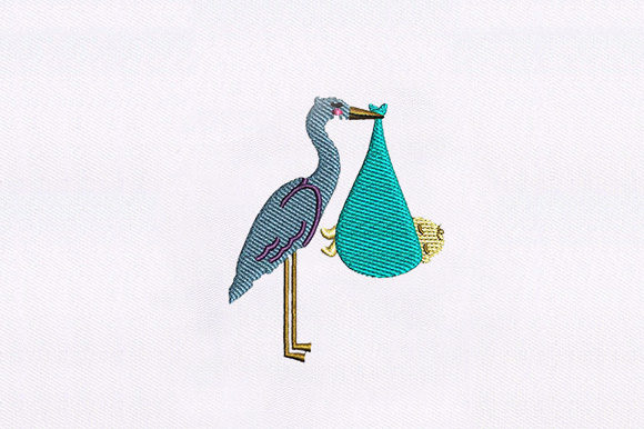 Stork with Baby Embroidery Design Review