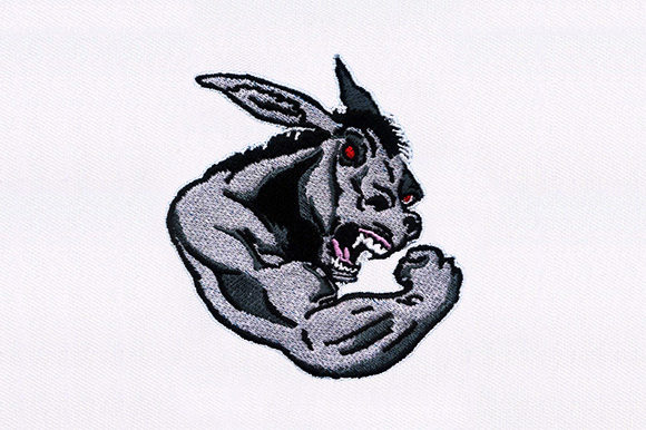 Strong Donkey: A Farm Animal Embroidery Design for Personalized Gifts