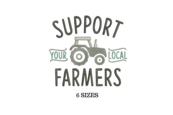 Support Farmers Embroidery Design
