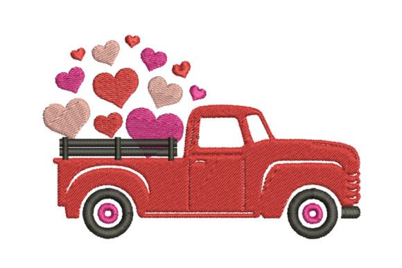 Valentine's Red Truck